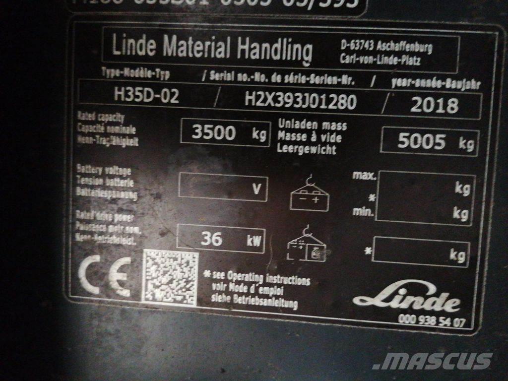 Linde H35D-02 Дизельні навантажувачі