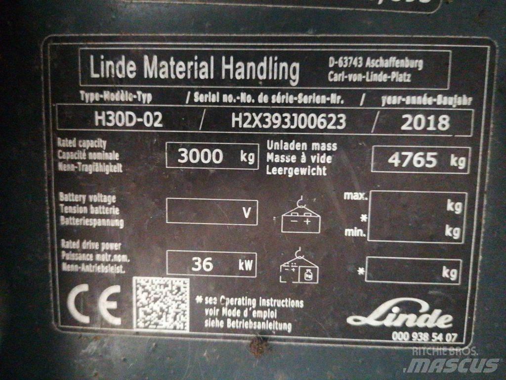 Linde H30D-02 Дизельні навантажувачі