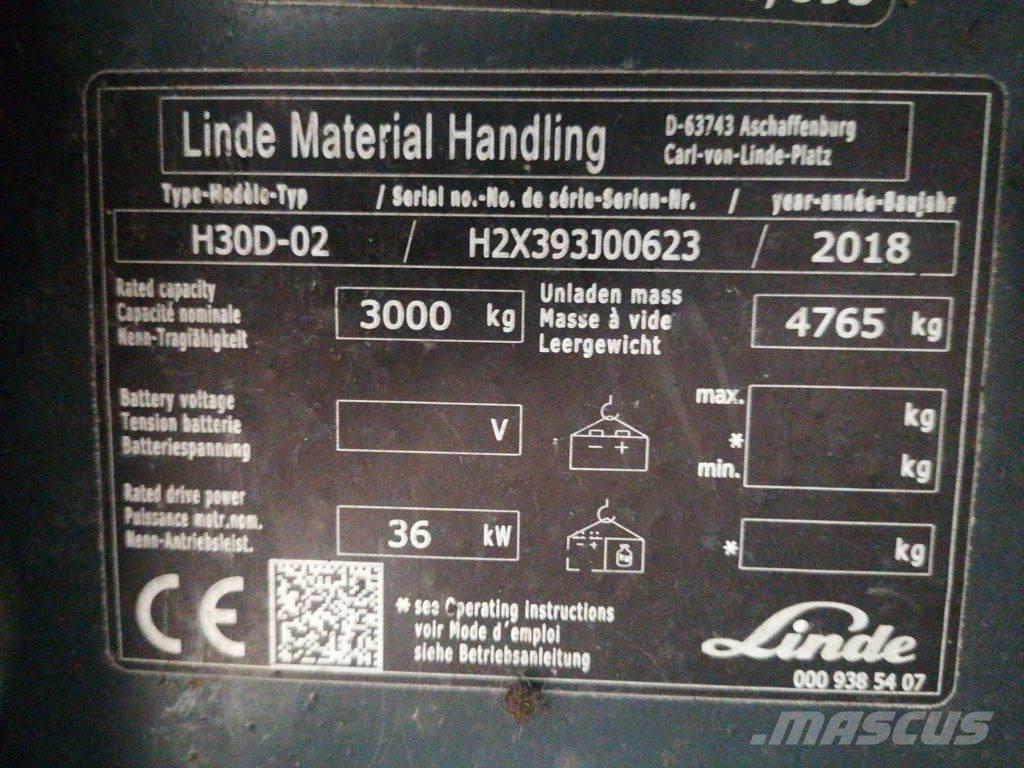 Linde H30D-02 Дизельні навантажувачі