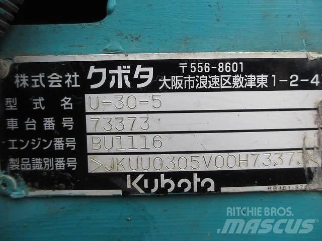 Kubota U 30-5 Міні-екскаватори < 7т