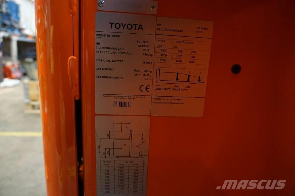 Toyota SSE160L Самохідні електроштабелери