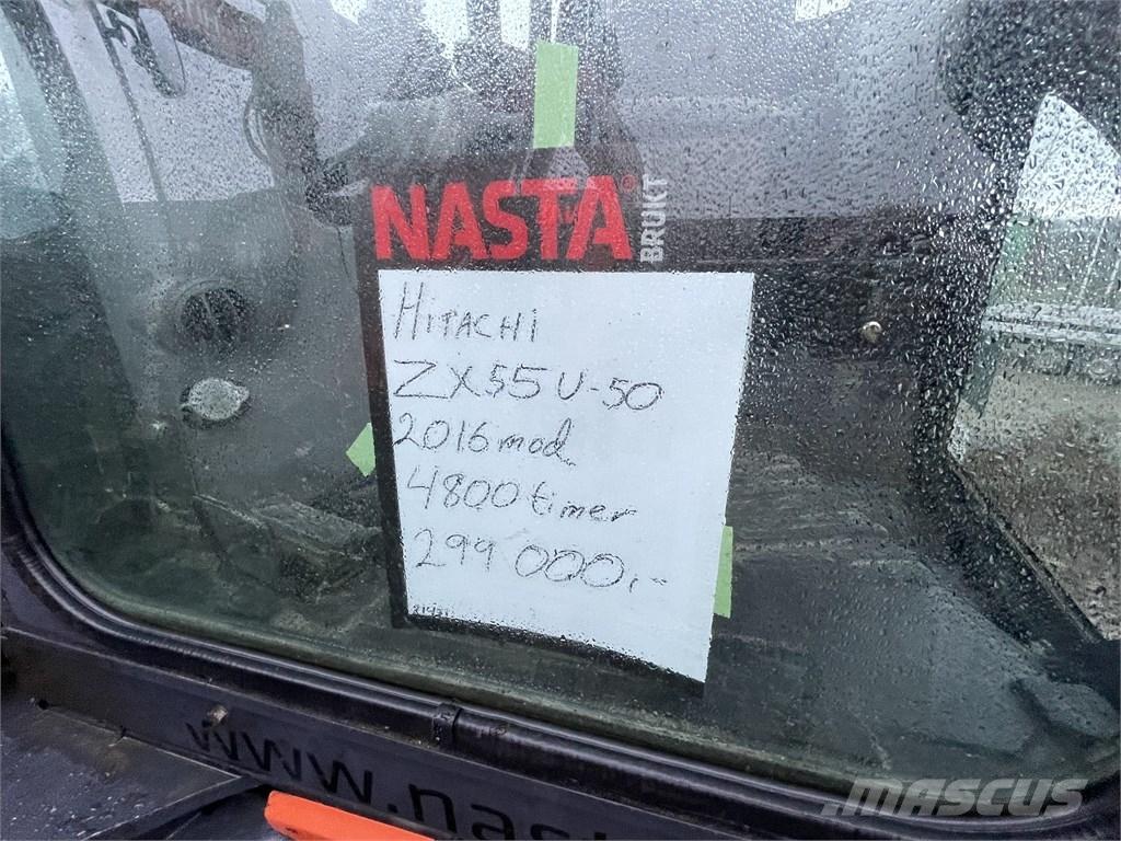 Hitachi ZX55U-5 Міні-екскаватори < 7т