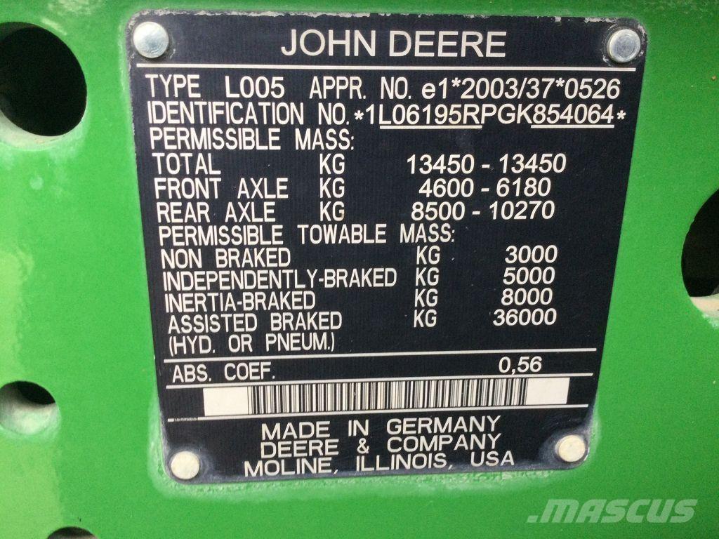 John Deere 6195R Трактори