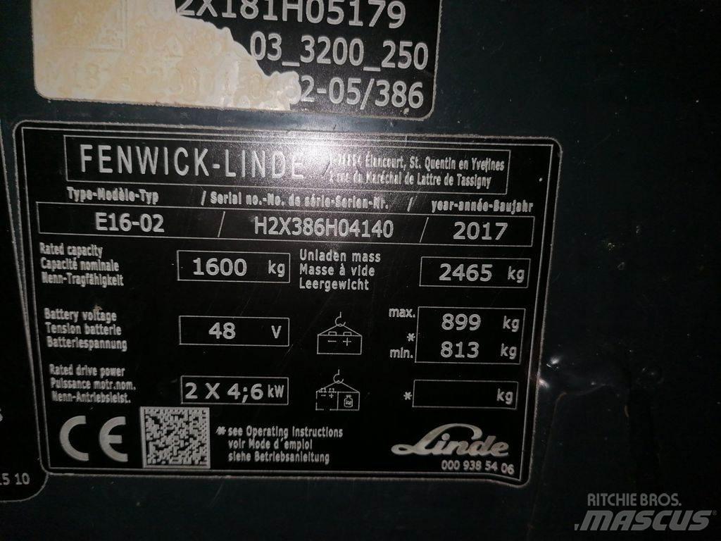 Linde E16-02 Електронавантажувачі