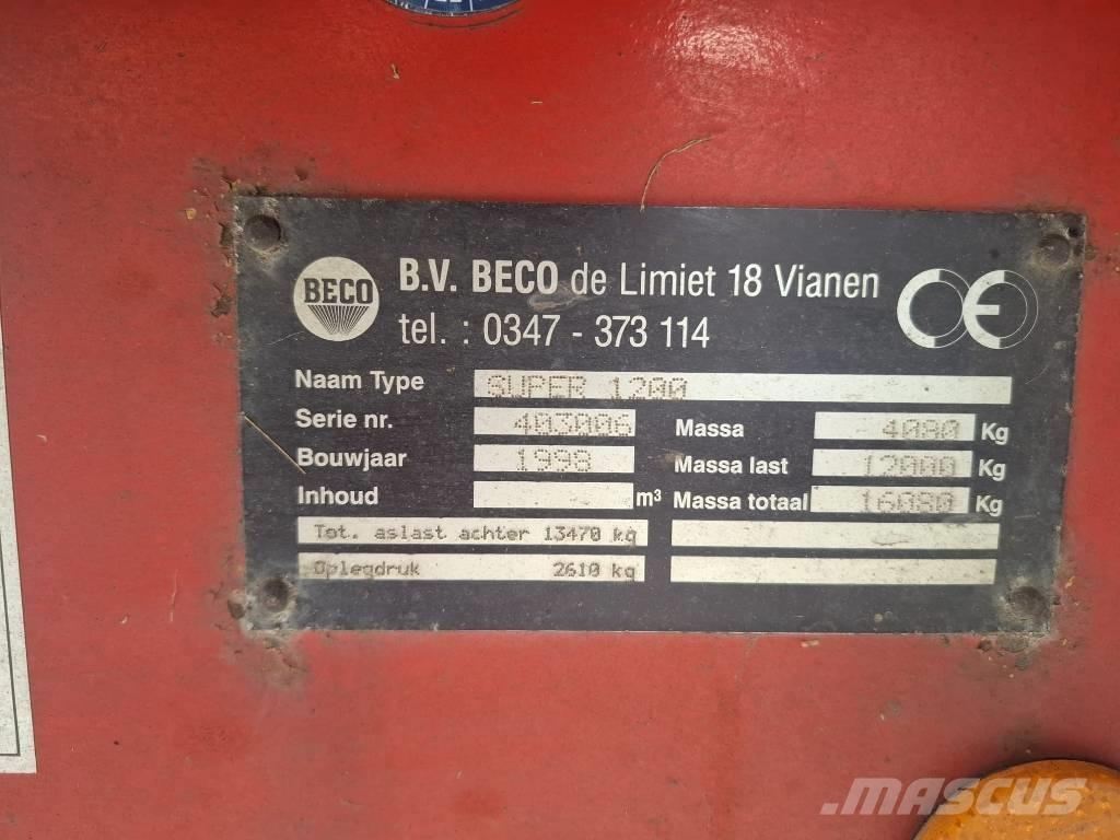 Beco Super 1200 Самосвальні причепи