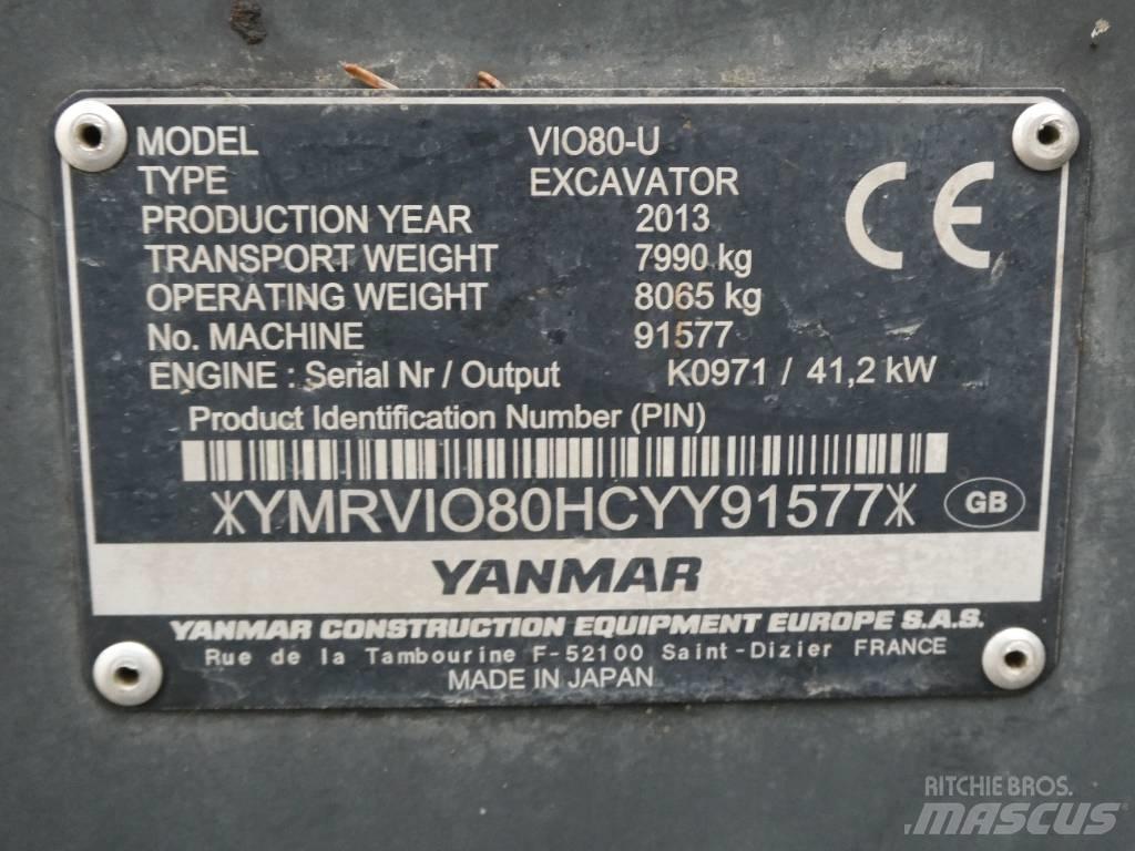 Yanmar Vio 80 U Середні екскаватори 7т. - 12т.