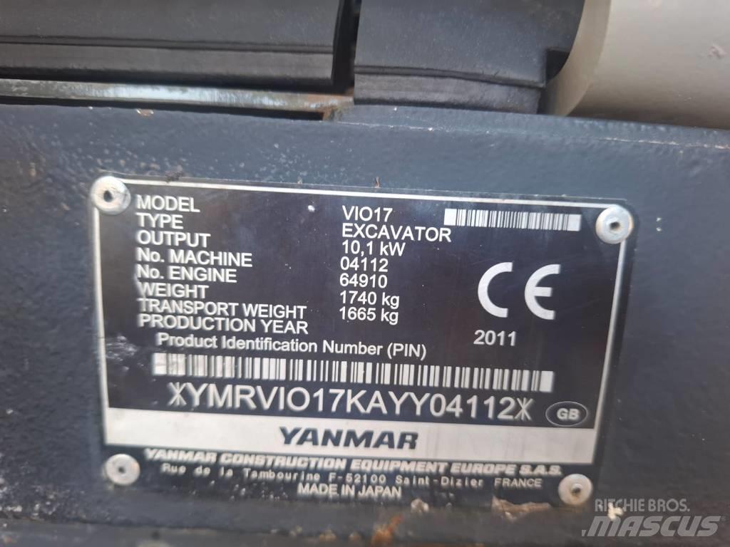Yanmar Vio 17 Міні-екскаватори < 7т