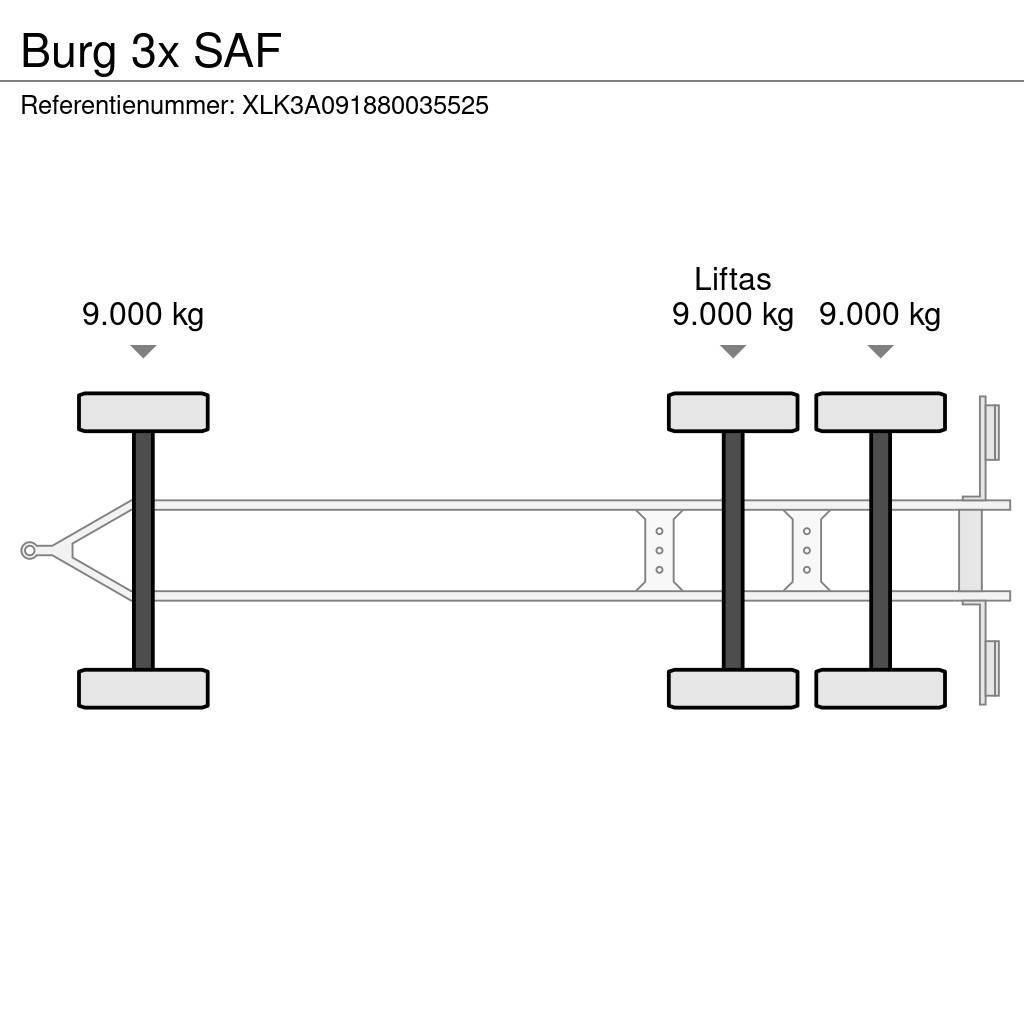 Burg 3x SAF Причепи для перевезення контейнерів