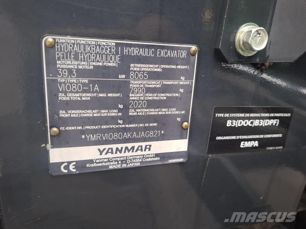 Yanmar Vio 80-1A Середні екскаватори 7т. - 12т.