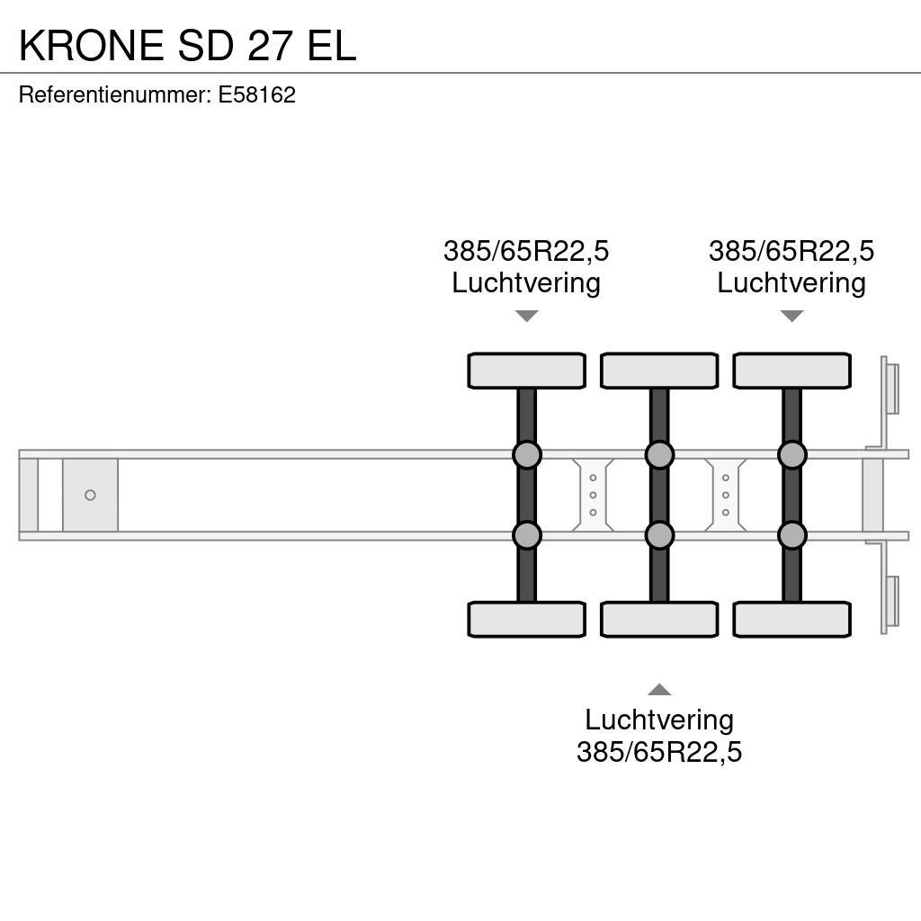 Krone SD 27 EL Напівпричепи-платформи/бічне розвантаження