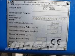 Hitachi ZX 130 W Колісні екскаватори