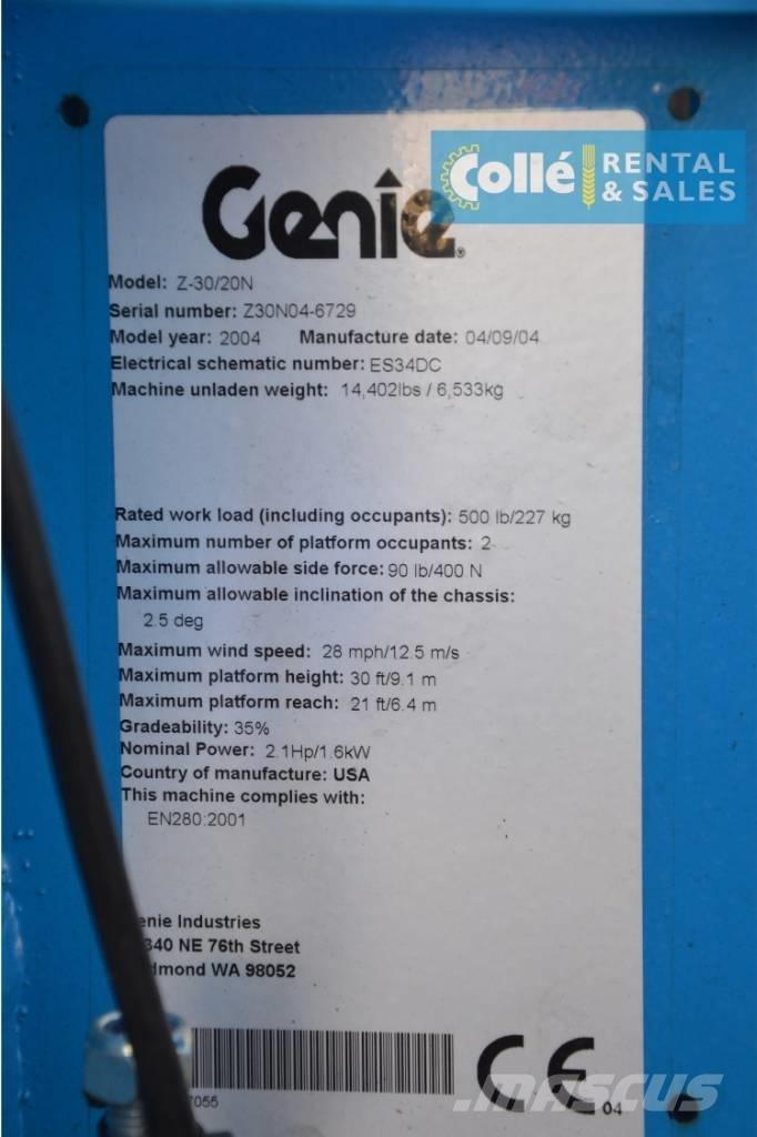 Genie Z-30/20N | 2004 Колінчаті підйомники