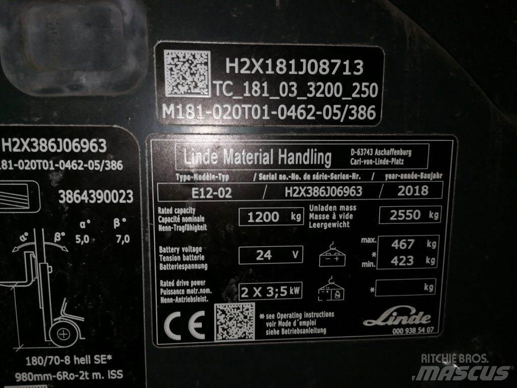 Linde E12-02 Електронавантажувачі