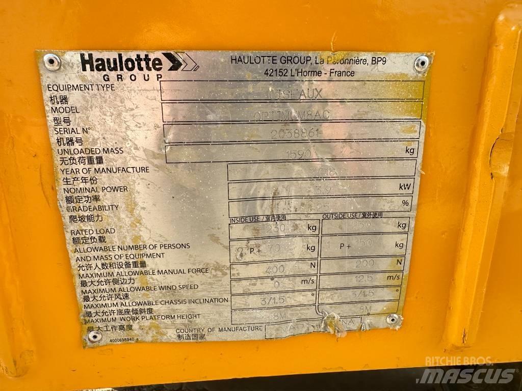 Haulotte OPTIMUM 8 Підйомники-ножиці