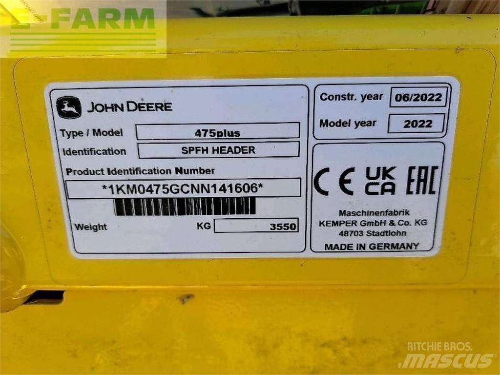 Kemper 475 plus Додаткове обладнання для збиральних комбайнів