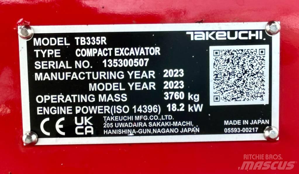 Takeuchi TB 335R V3 Міні-екскаватори < 7т