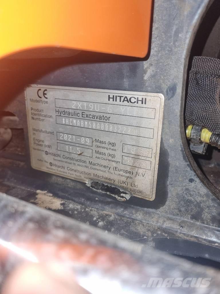 Hitachi ZX 19 U Міні-екскаватори < 7т