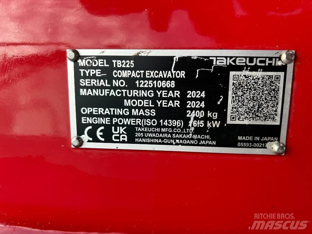 Takeuchi TB 225A V5 Міні-екскаватори < 7т