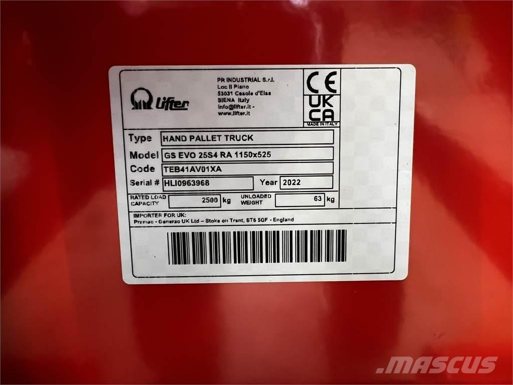 Pramac GS EVO 25 Ручні гідравлічні візки