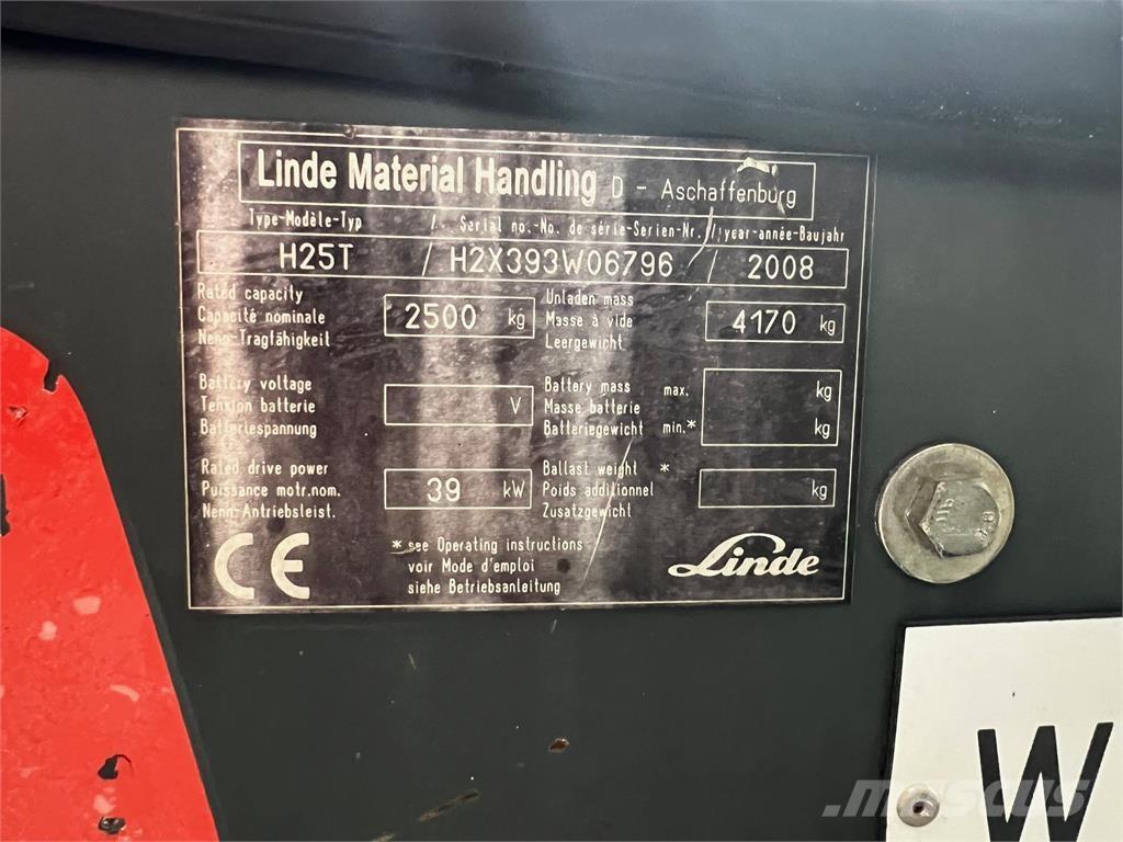 Linde H25T Газові навантажувачі