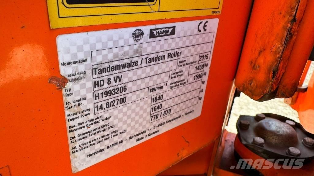 Hamm HD 8 VV Котки тротуарні
