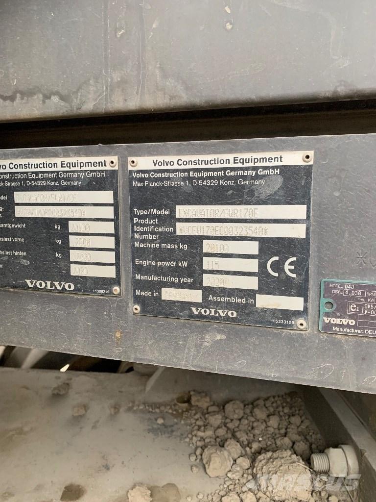 Volvo EWR 170 E Колісні екскаватори