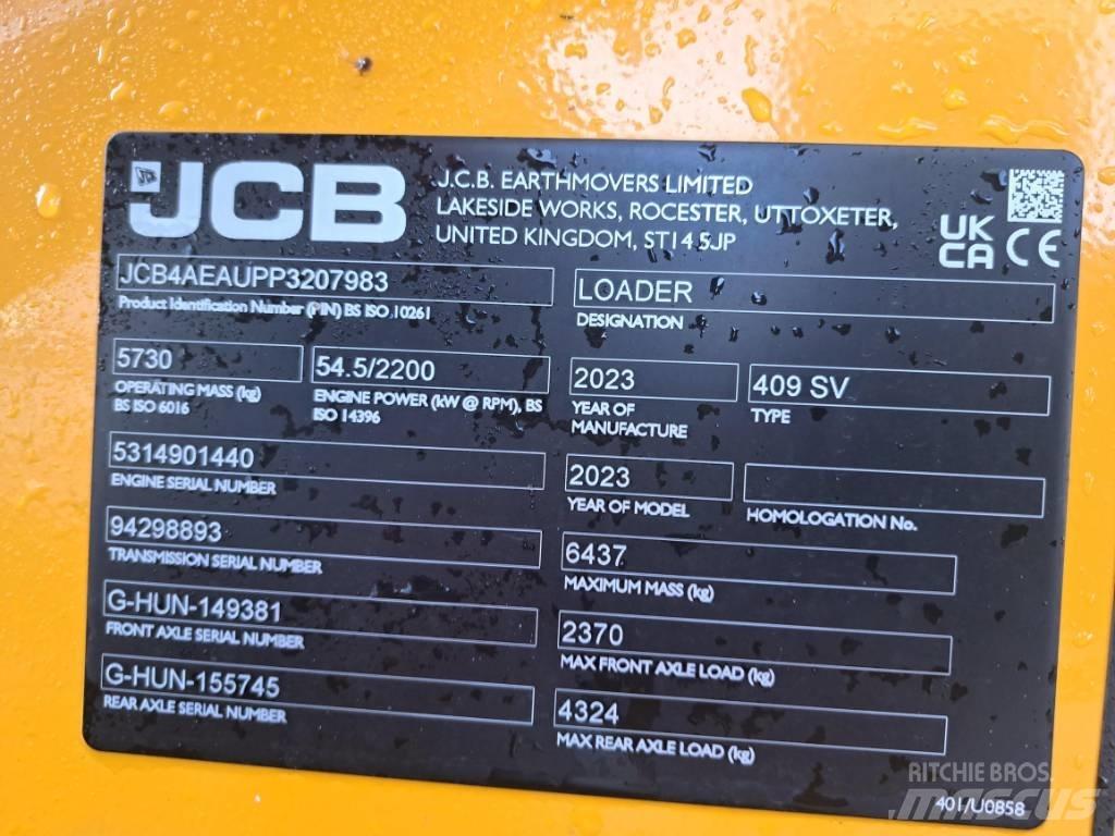 JCB 409 SV NE Фронтальні навантажувачі