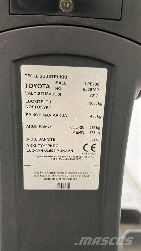 Toyota BT LPE 200 Візки для перевезення піддонів