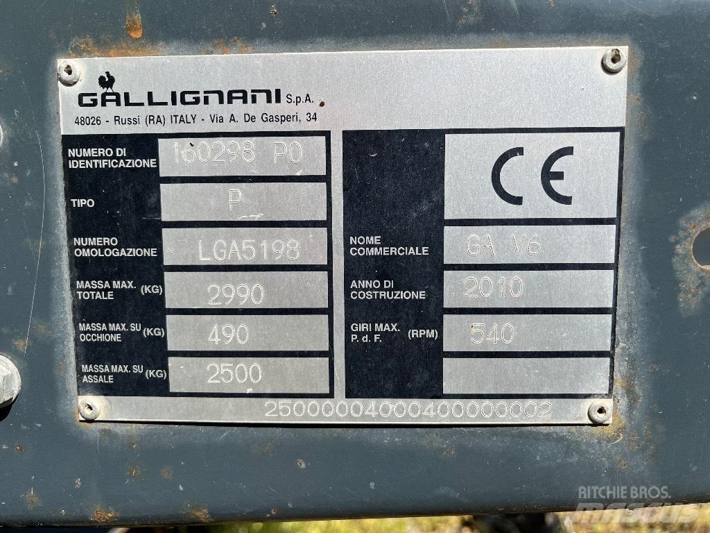 Gallignani GA V6 Рулонні прес-підбирачі