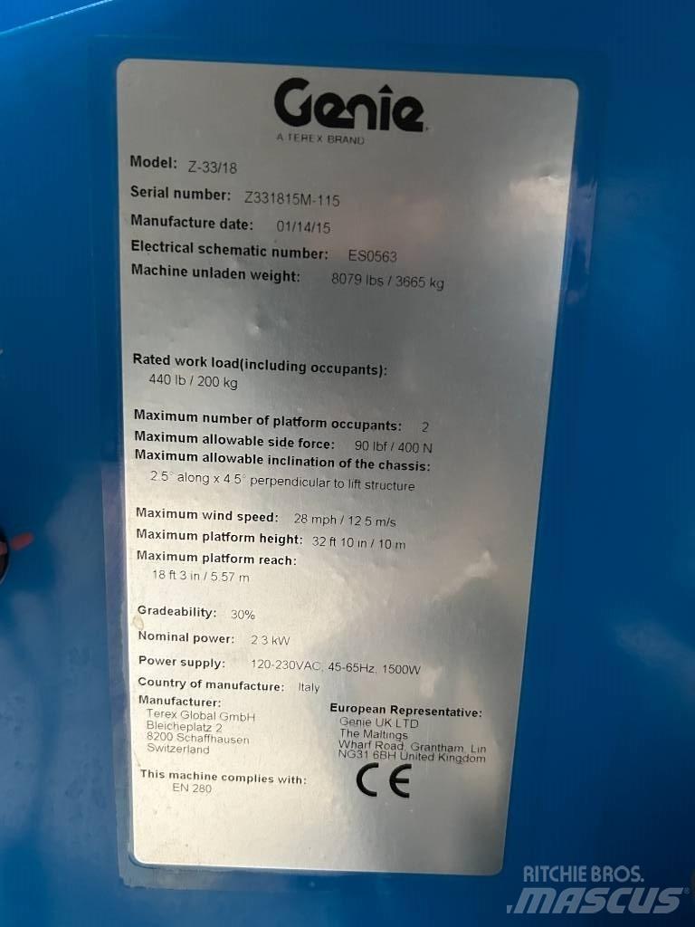 Genie Z 33/18 Колінчаті підйомники