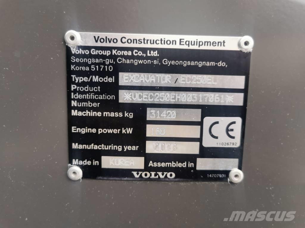 Volvo EC250EL Гусеничні екскаватори