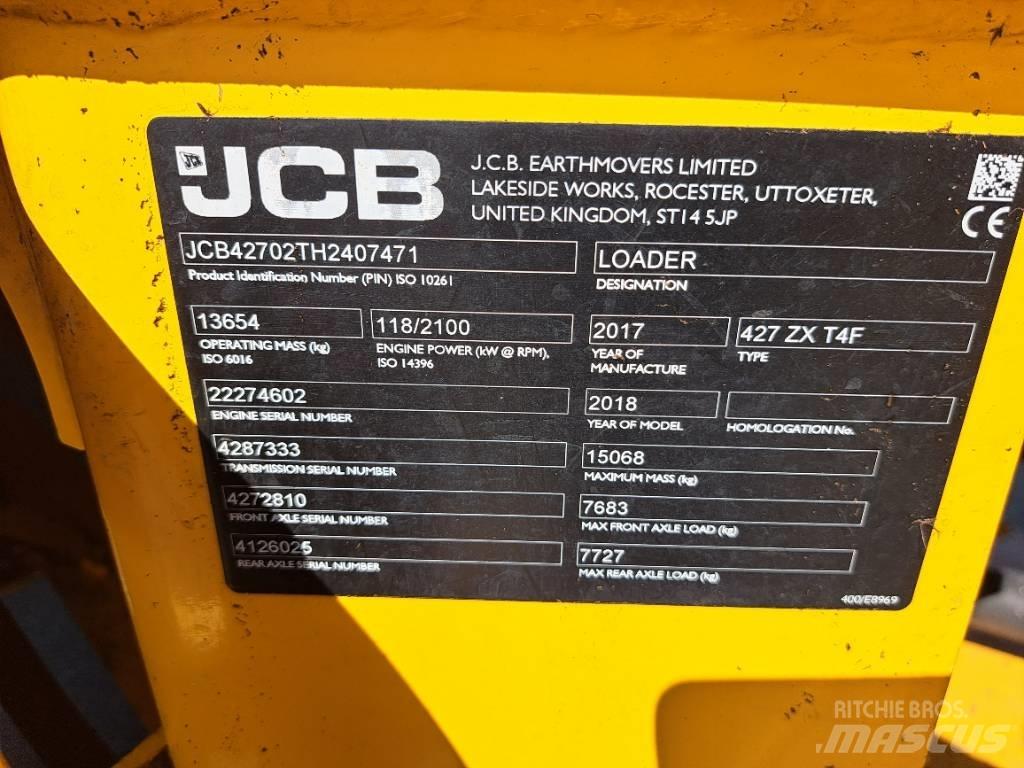 JCB 427 ZX Фронтальні навантажувачі