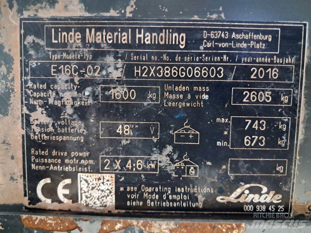 Linde E16C-03 Електронавантажувачі
