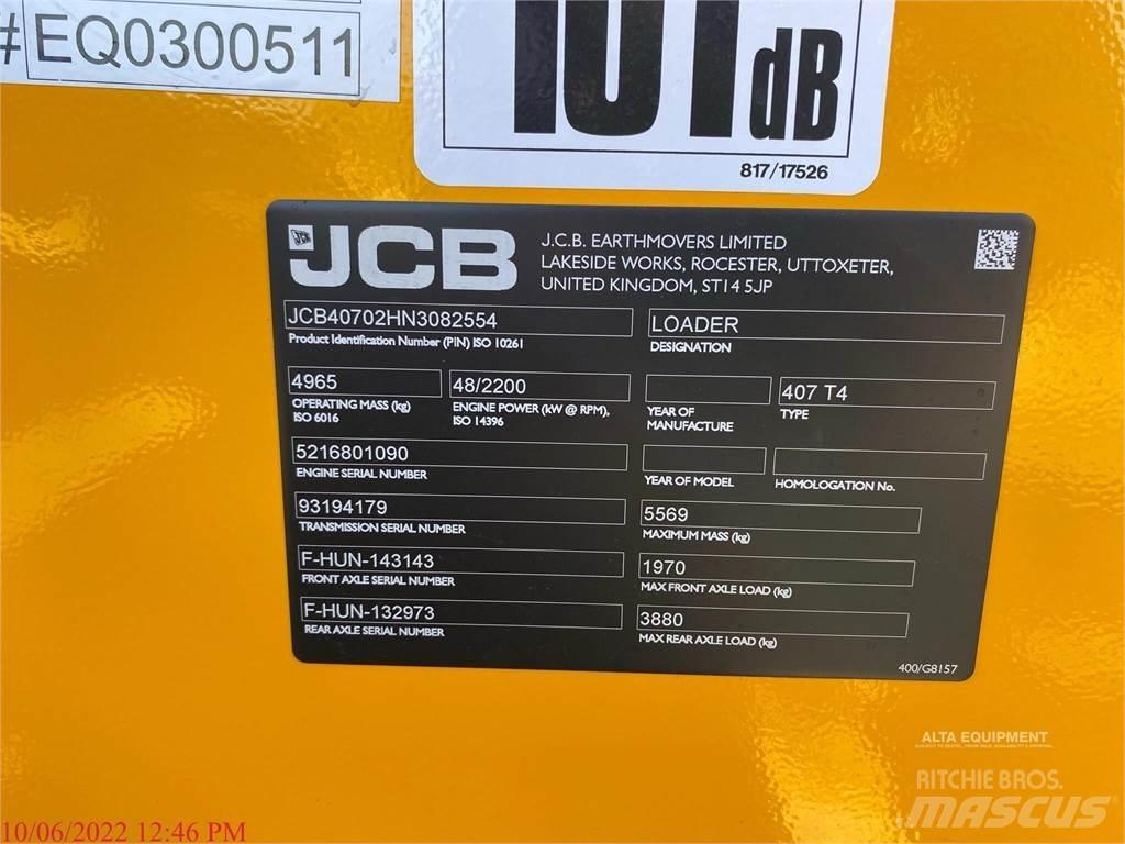JCB 407 Фронтальні навантажувачі