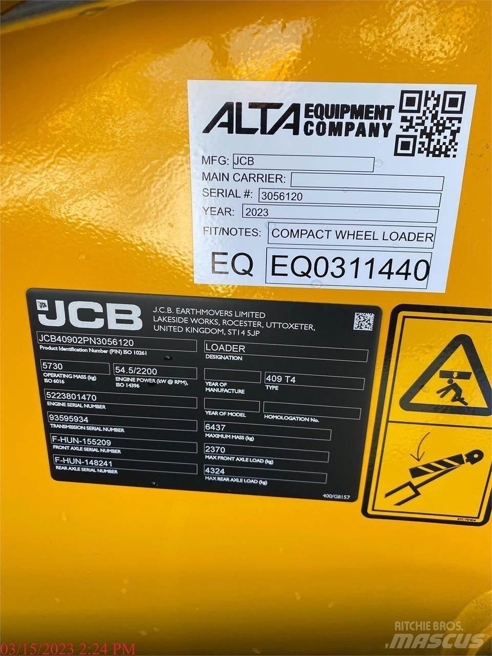 JCB 409 Фронтальні навантажувачі