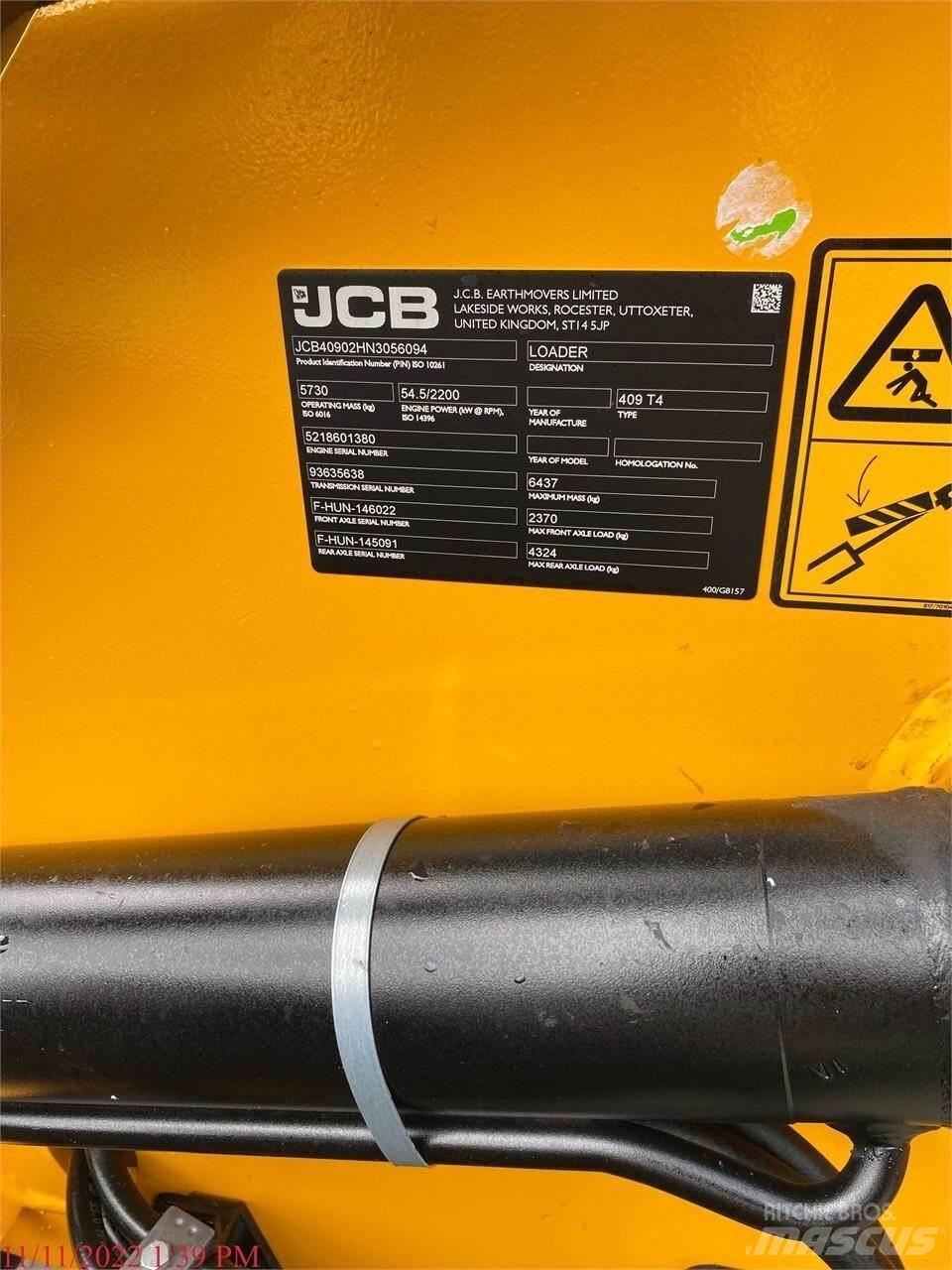 JCB 409 Фронтальні навантажувачі