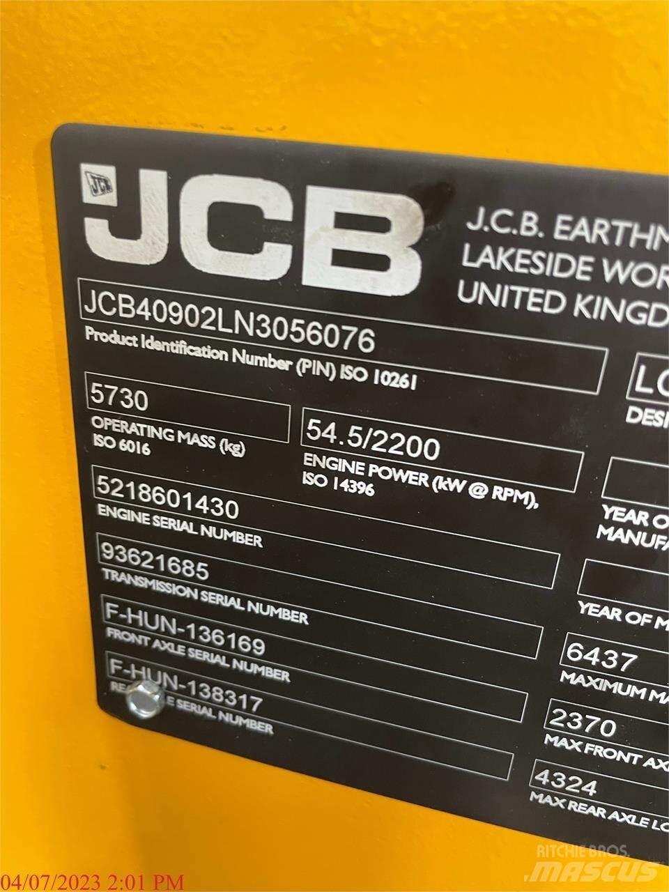 JCB 409 Фронтальні навантажувачі