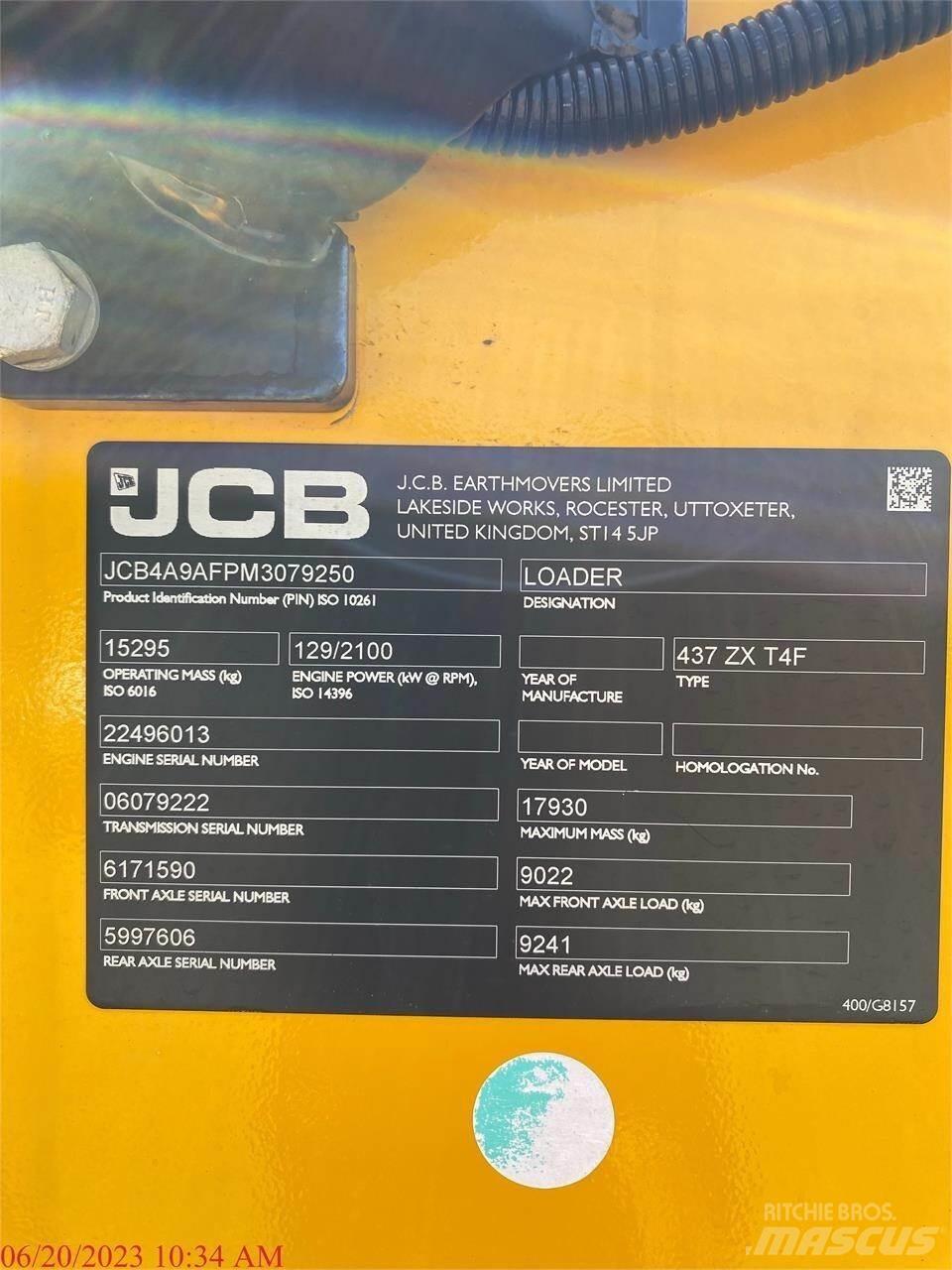 JCB 437ZX Фронтальні навантажувачі