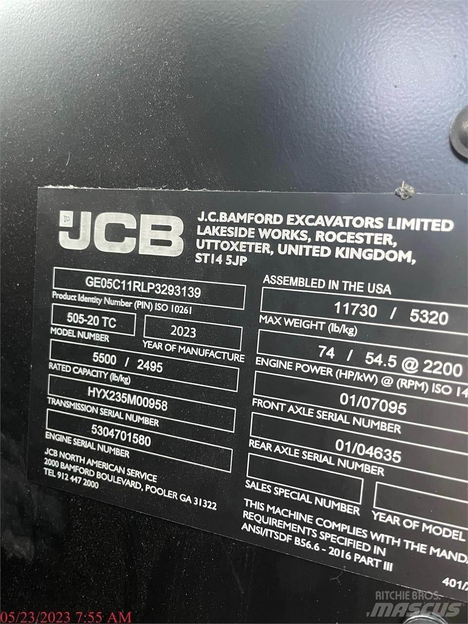 JCB 505-20TC Телескопічні навантажувачі