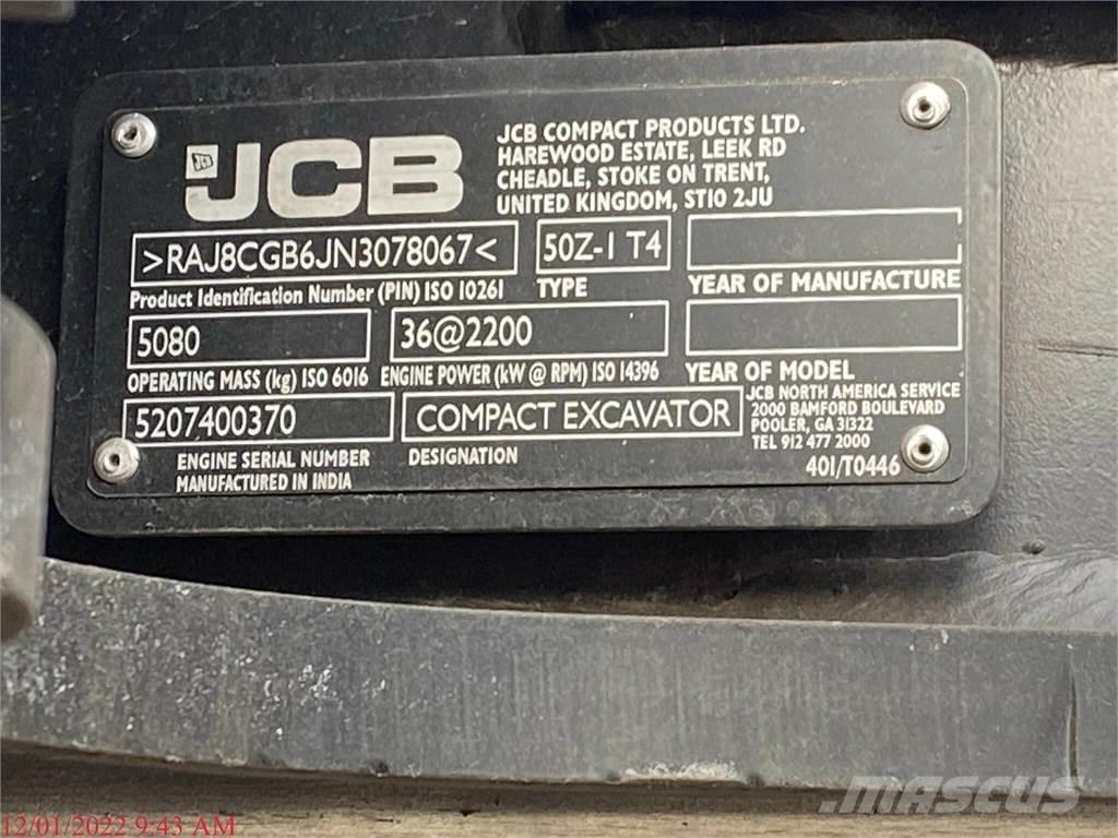 JCB 50Z-1 Міні-екскаватори < 7т