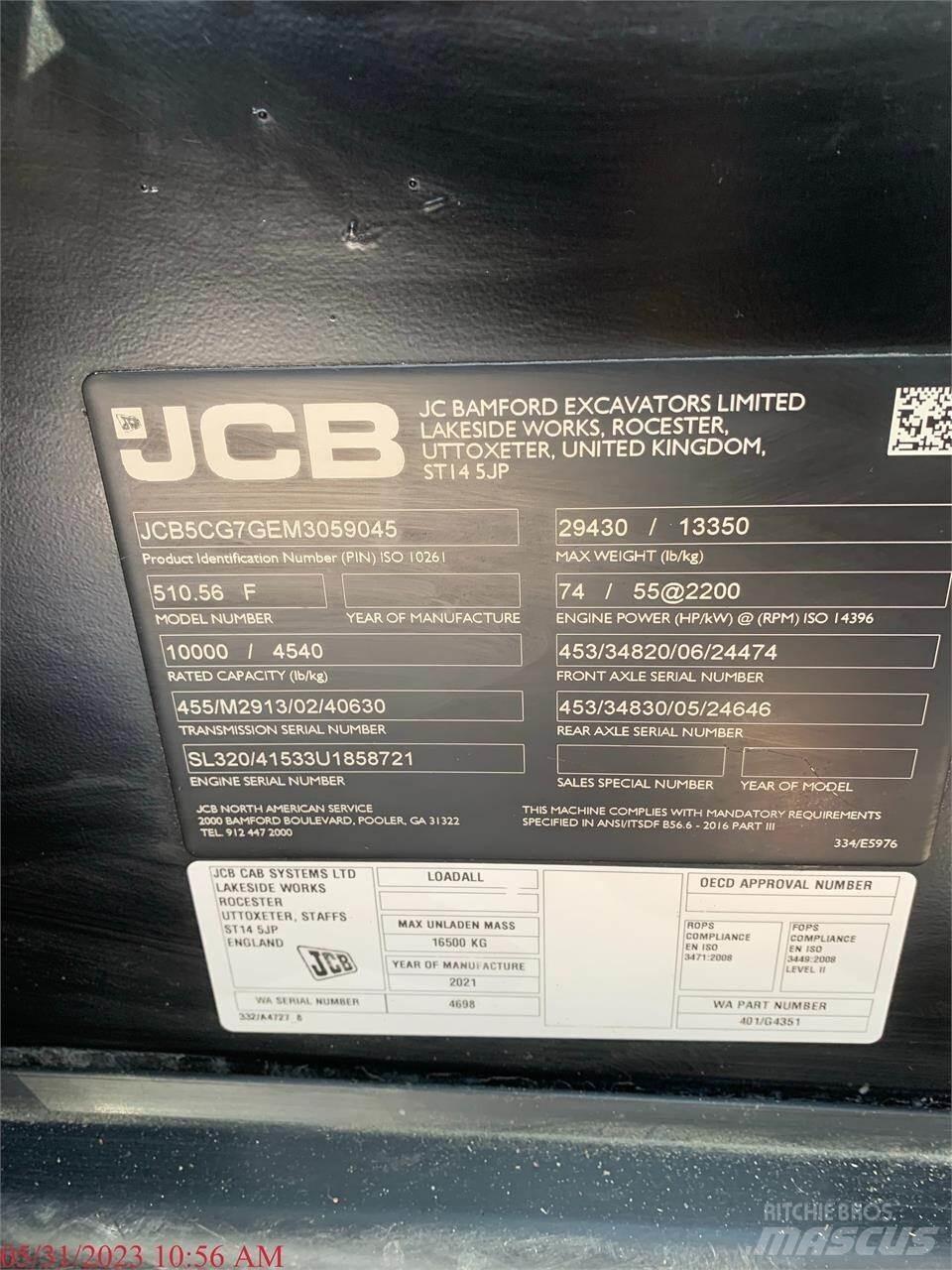 JCB 510-56 Телескопічні навантажувачі