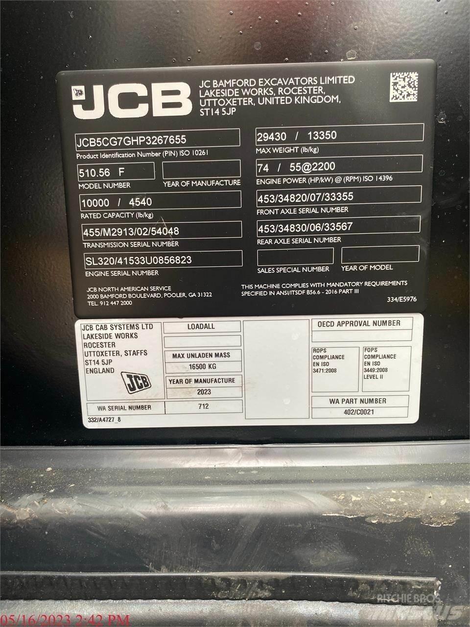 JCB 510-56 Телескопічні навантажувачі