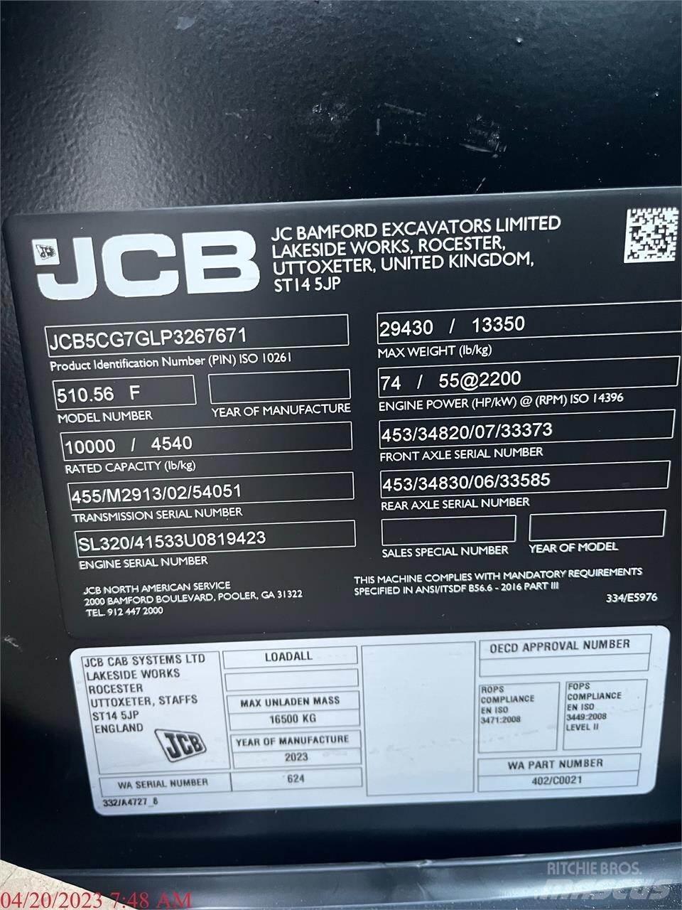 JCB 510-56 Телескопічні навантажувачі