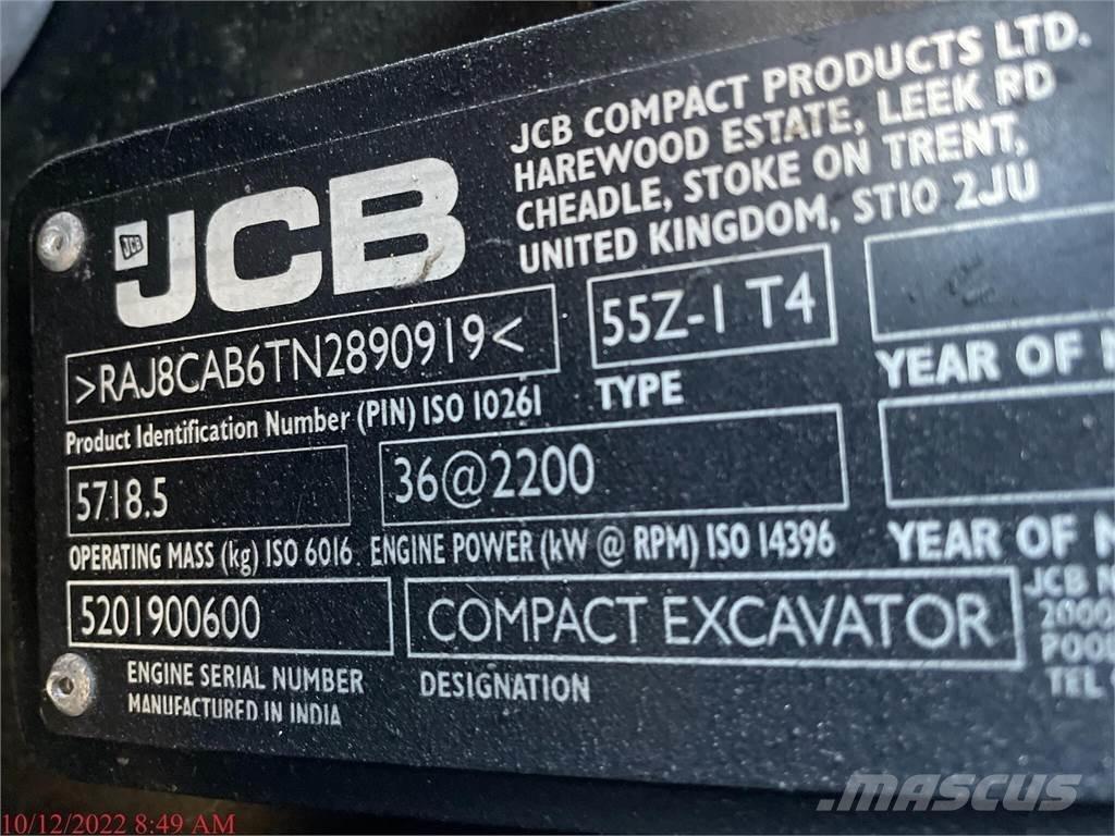 JCB 55Z-1 Міні-екскаватори < 7т