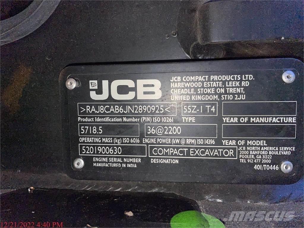 JCB 55Z-1 Міні-екскаватори < 7т