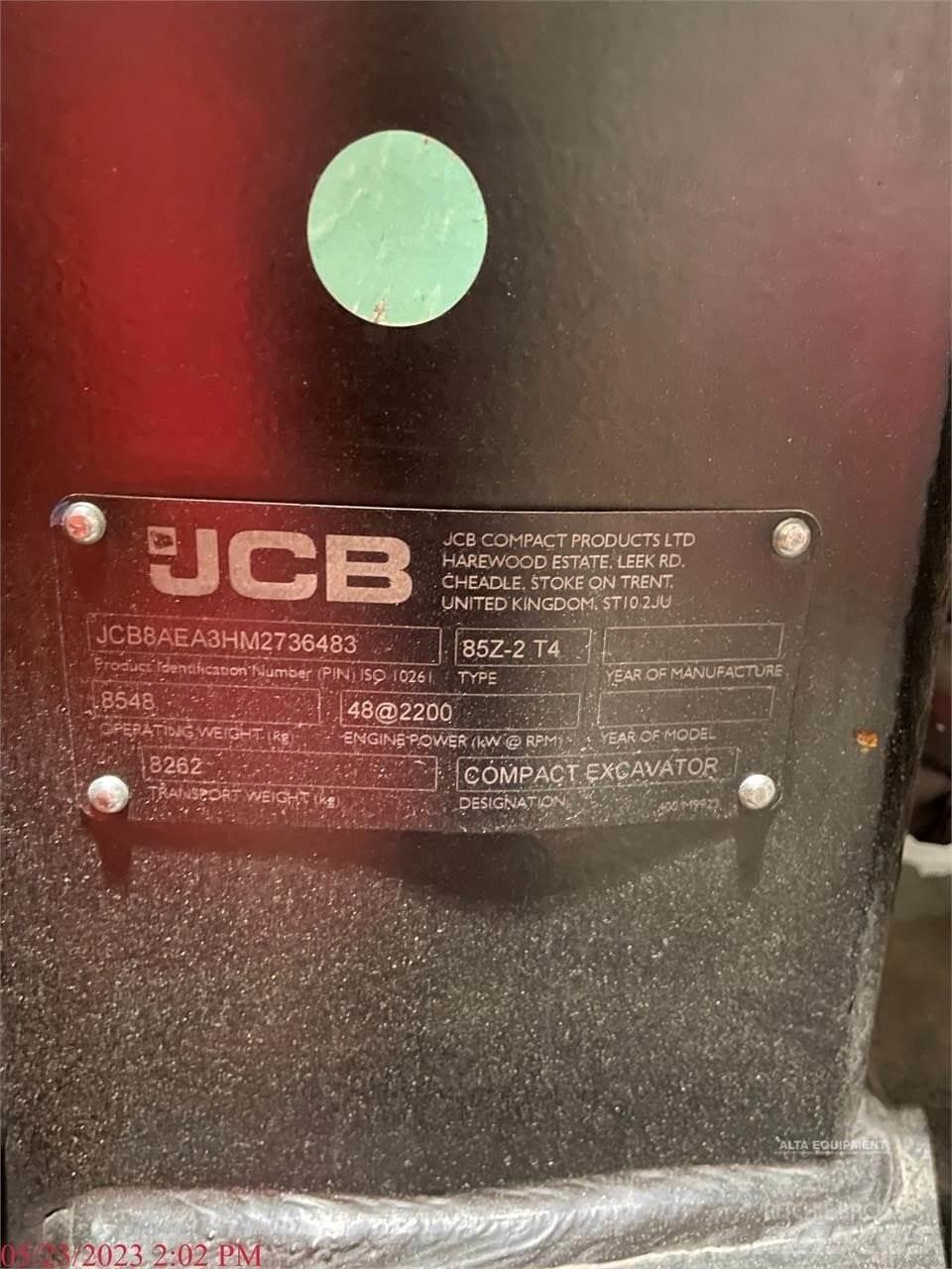 JCB 85Z-2 Гусеничні екскаватори
