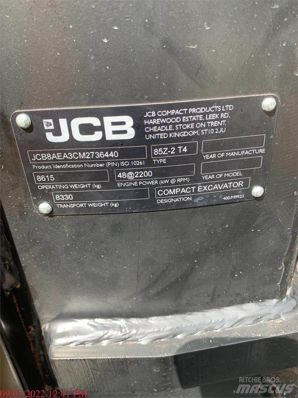 JCB 85Z-2 Гусеничні екскаватори