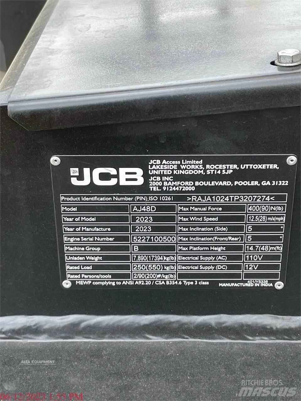 JCB AJ48D Колінчаті підйомники