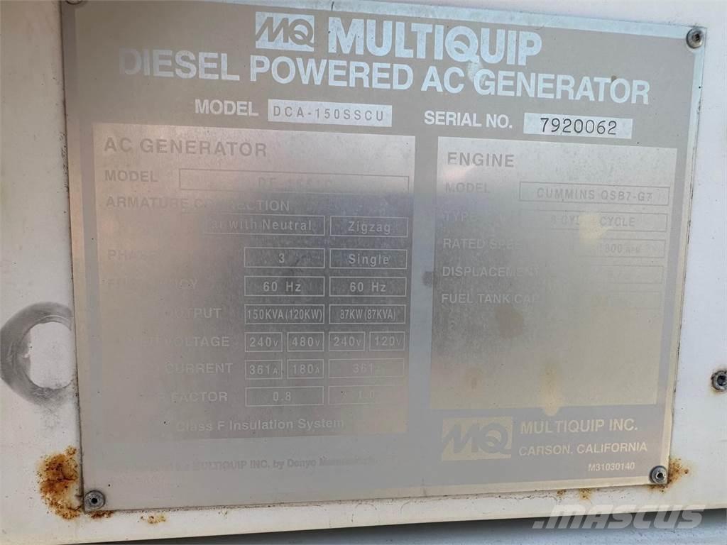 MultiQuip 150 KVA Інші генератори