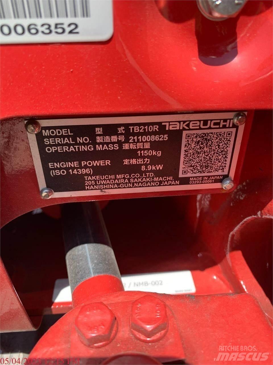 Takeuchi TB210R Міні-екскаватори < 7т